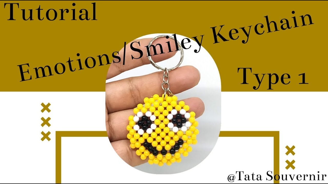 How to Bead Smiley/Emotions Keychain Type 1/kerajinan manik manik/Tutorial