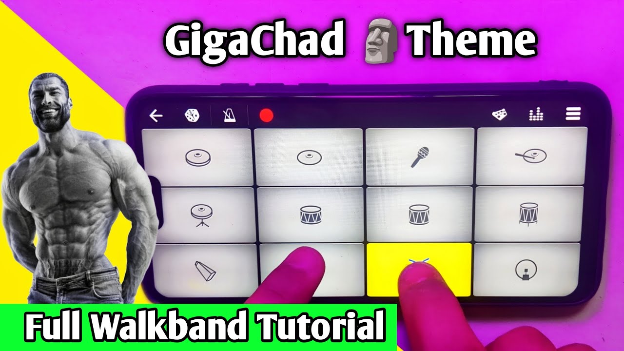 GIGACHAD Meme Song In WALKBAND | Giga Chad Meme Song Piano Cover | SB GALAXY