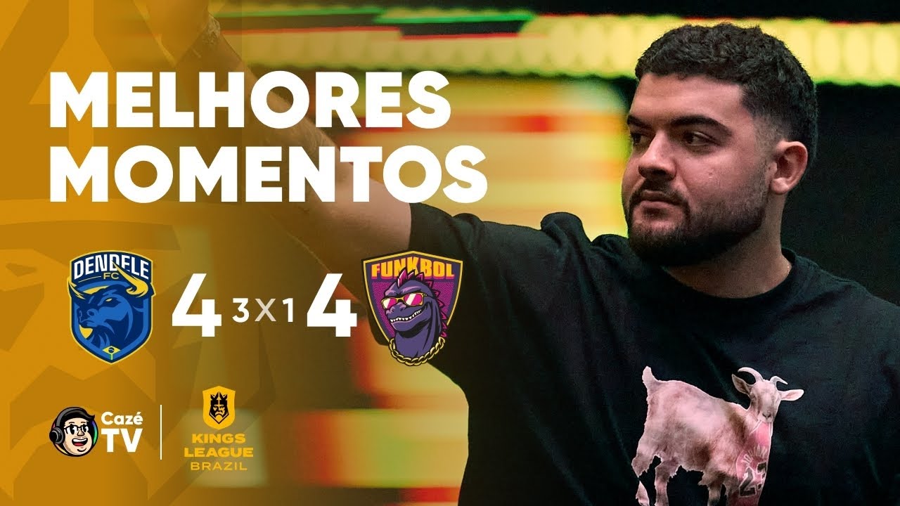 MELHORES MOMENTOS: DENDELE 4(3) X (1)4 FUNKBOL | KINGS LEAGUE BRASIL | 4&ordf; RODADA DA KINGS CUP