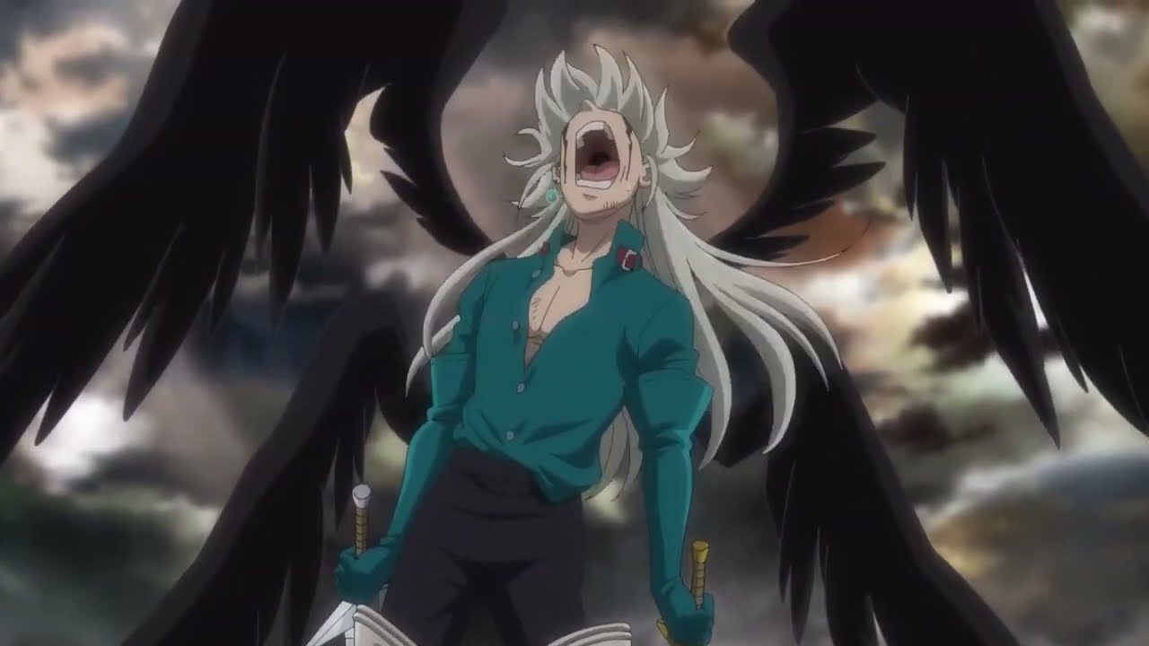 Meliodas y Trist&aacute;n VS. Rey Arturo | Mokushiroku no Yonkishi | Temporada 2 | Episodio 1