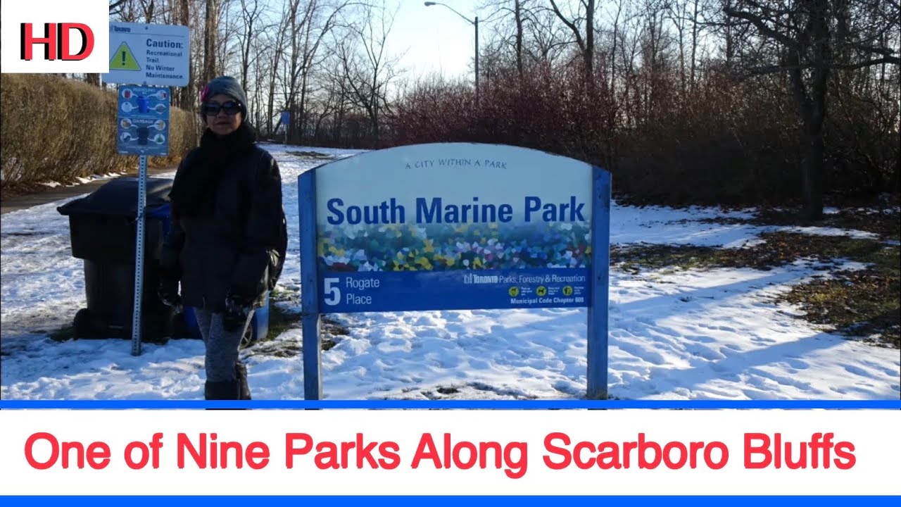 South Marine Park Along Scarborough Bluffs & Overlooking View of Lake Ontario