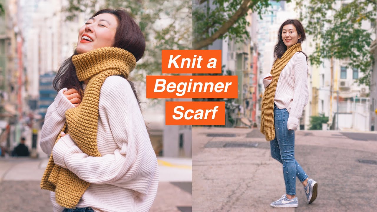 How to Knit a SCARF FOR BEGINNERS | Tips for Neat Edges + Joining New Yarn