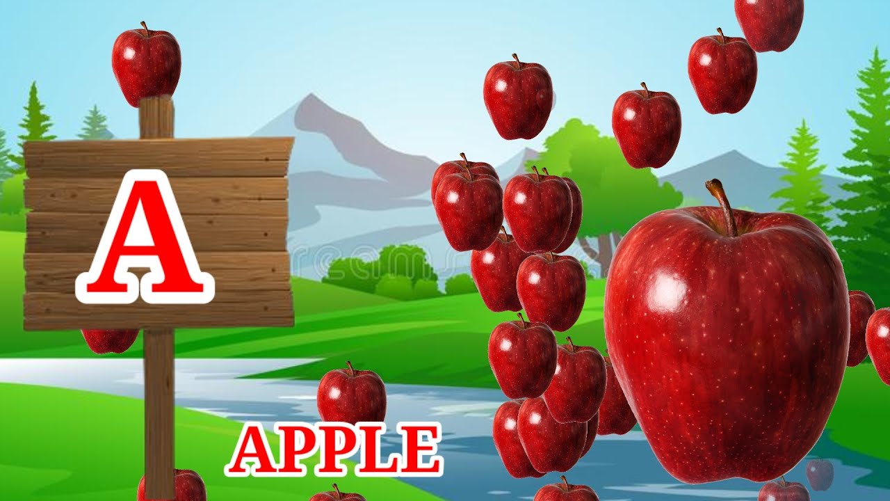 A For Apple, B For Ball, C For Cat, abcd, ABC alphabet, Easy Base Learn |
