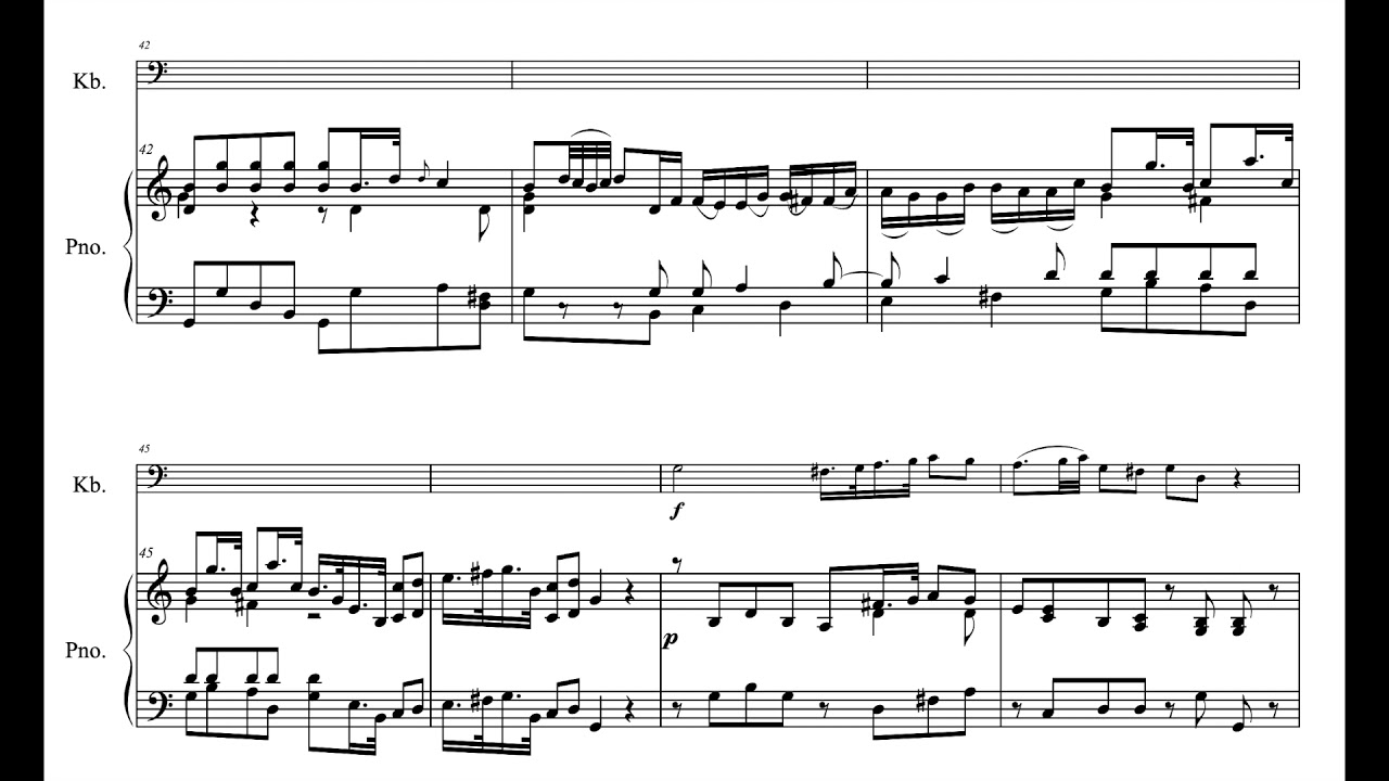 Pichl - Double Bass Concerto, 1st Mov. {orchestra tuning} (piano accompaniment)