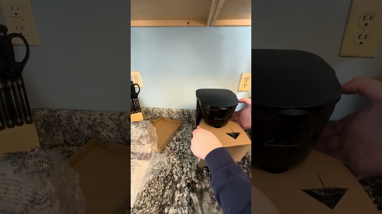 Unboxing a coffee maker 