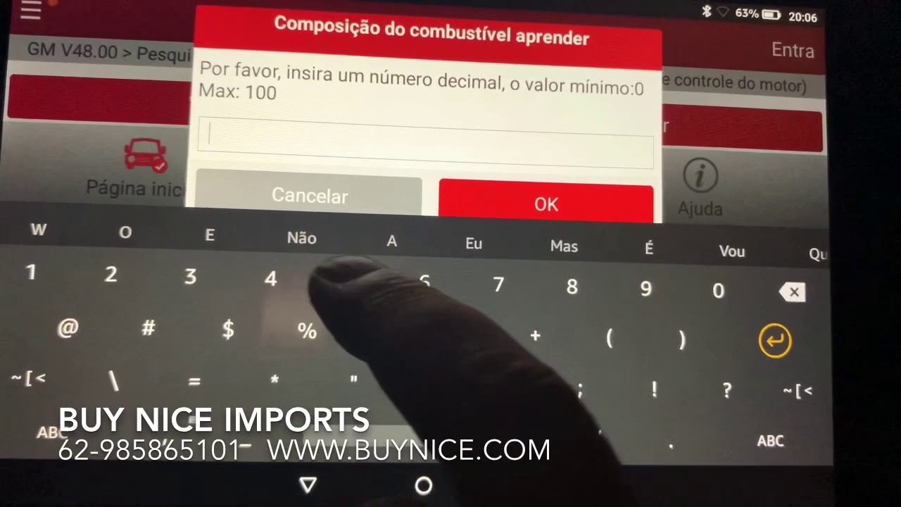 Ajuste  Combustível GM Prisma, Onix, Cruze Com Scanner Launch  X431 Pro3, V8, Diagun IV, Pro Mini