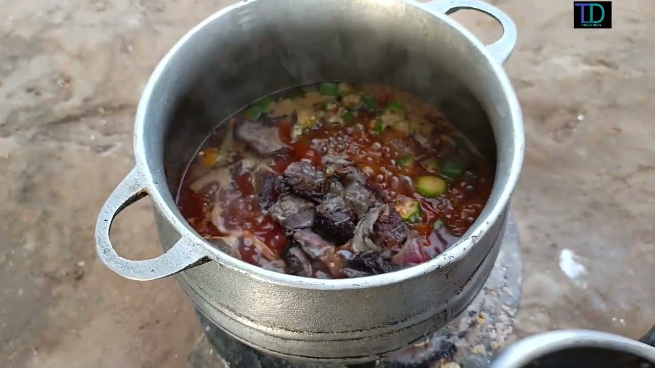 African rural life#cooking bush meat@theluodiaries