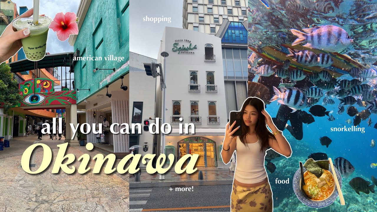 3 days in OKINAWA🌺: snorkelling, glass making, american village, hauls + more!
