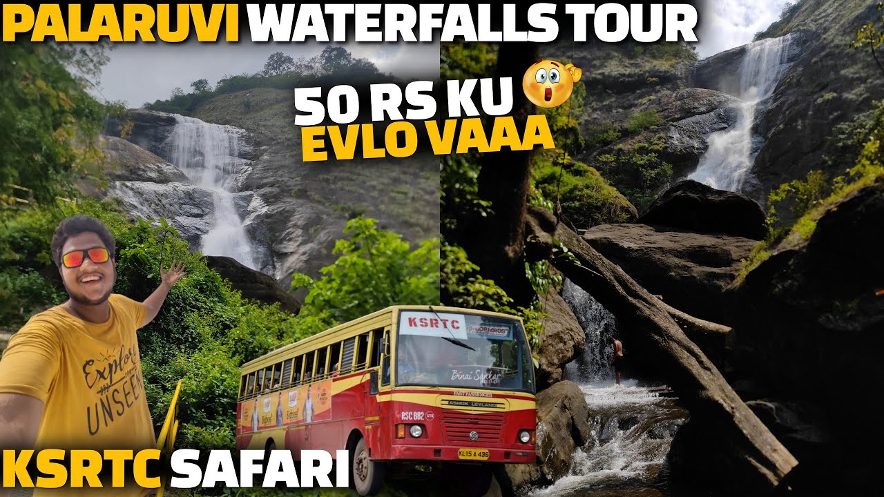 50 RS ku evlo va 😲 | Palaruvi waterfalls tour near Courtallam In KSRTC bus | Courtallam EP 3