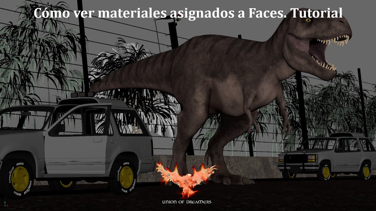 C&oacute;mo ver materiales asignados a Faces en Maya. Tutorial