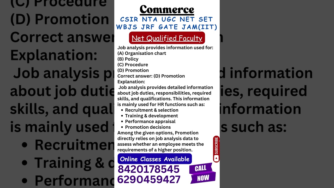 UGC NET Commerce I Net Qualified Faculty I Online Class Available 