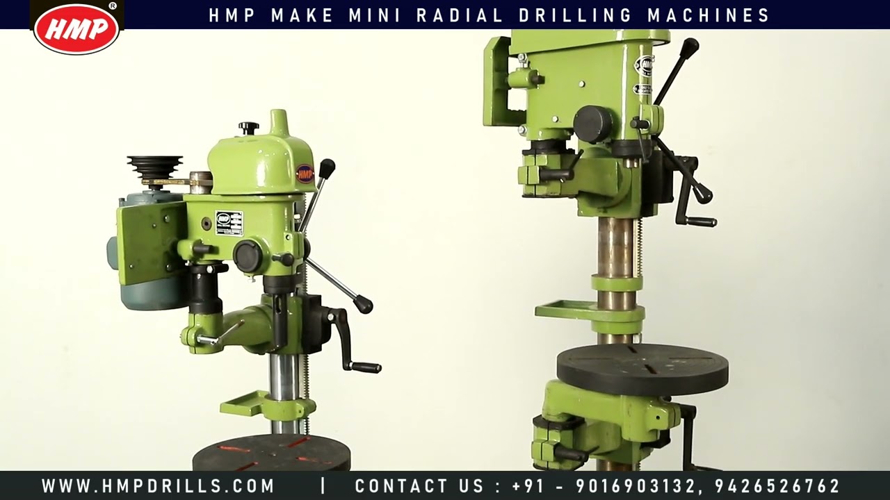 Mini Radial Drilling Machine | Movable Universal Drill Manufacturers Rajkot Bhavnagar Gujarat INDIA