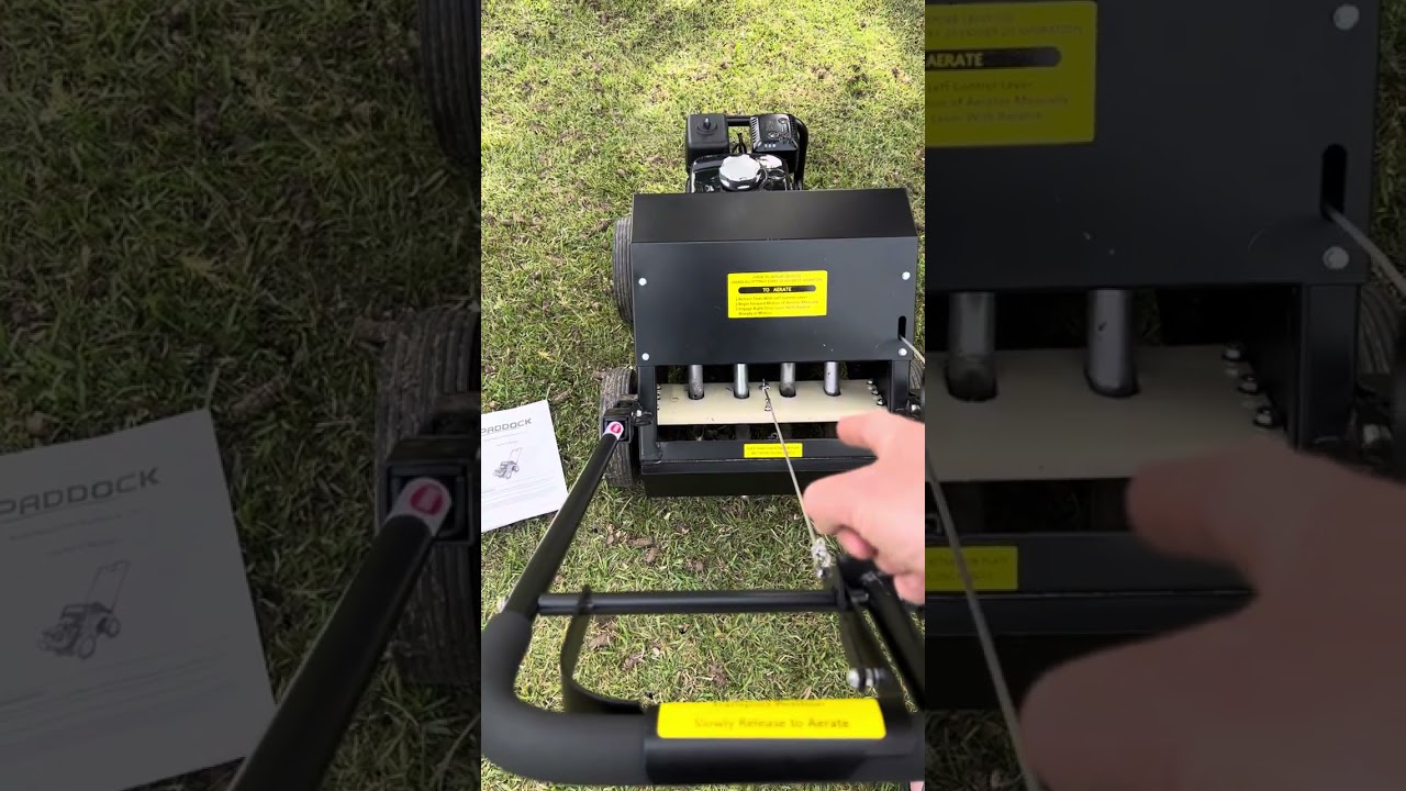 Operating the corer: Paddock Aerator/Corer