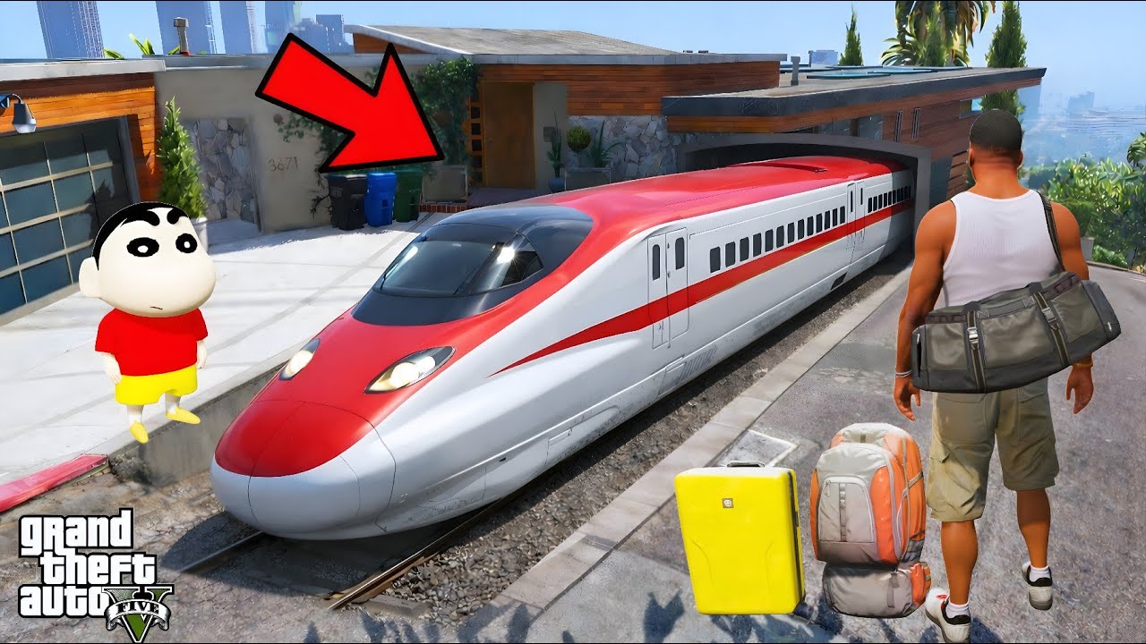 Franklin and Shinchan WIN A V.VIP Train Journey From Los Santos To North Yankton IN GTA V