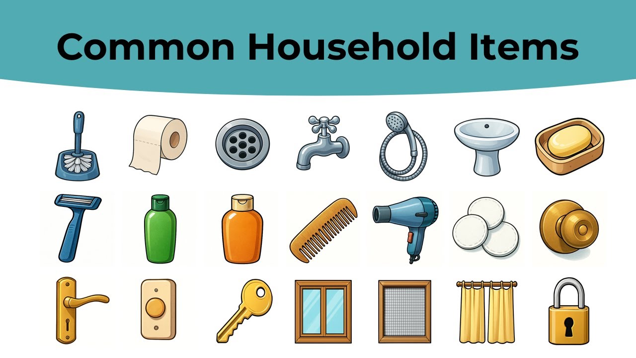 100+ Household Items You Must Know | English Vocabulary | English Learning with Pictures!