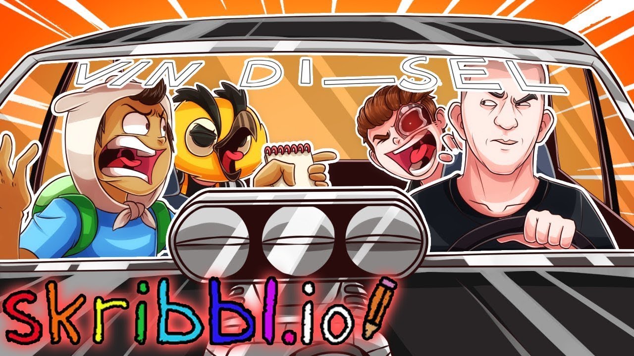 MARCEL DOESN'T KNOW HOW TO SPELL VIN DIESEL! (Skribblio Funny Moments)