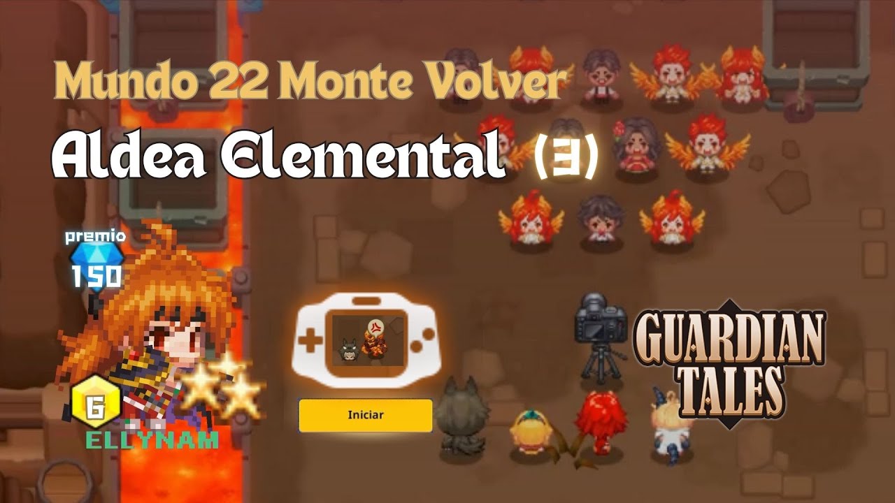 Guardian Tales T3 🎞️ World 22-3 🌋Aldea Elemental【★】100% #GuardianTalesS3 #ガデテル #ガデテルワールド22