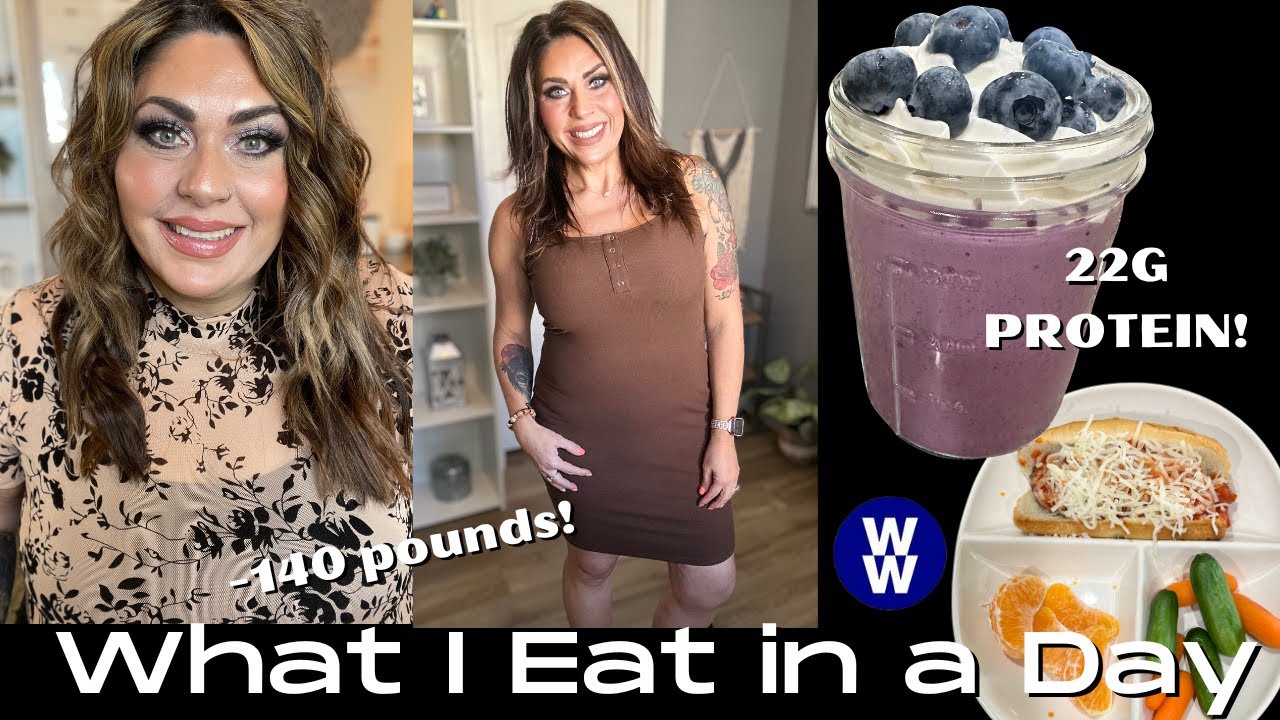 WHAT I EAT IN A DAY ON WW TO LOSE 140 POUNDS - 22G PROTEIN FLUFF - MEATBALL SUBS - WEIGHT WATCHERS!