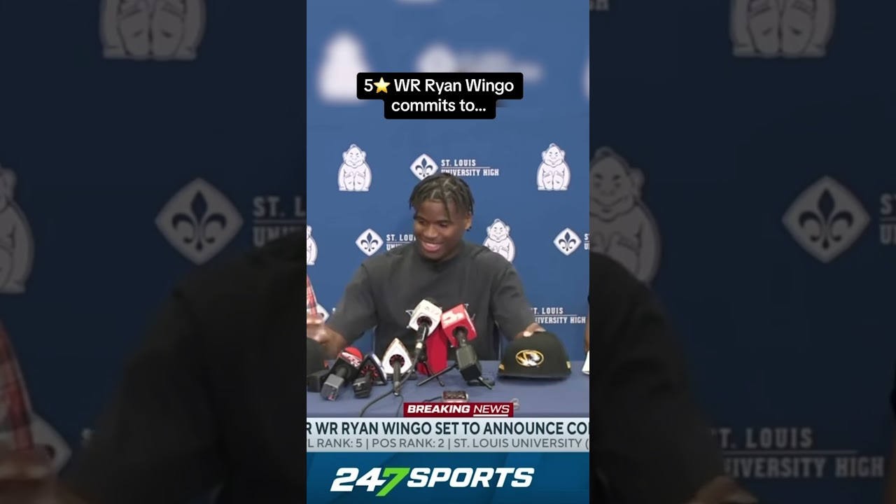 5⭐️ WR Ryan Wingo commits to Texas over Missouri, Georgia, Texas A&M, Tennessee and Miami 🏈 #shorts