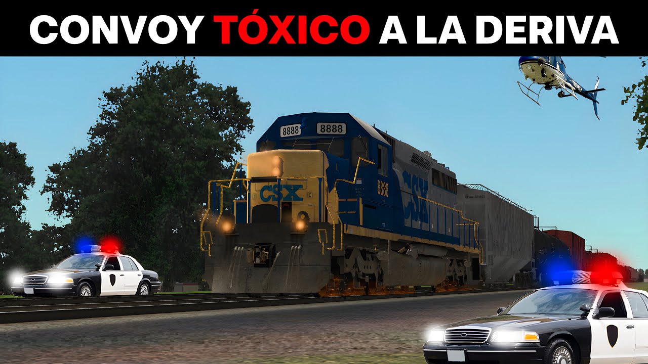 CONVOY TÓXICO A LA DERIVA - Incidente de CSX 8888 - Crazy Eights - Reconstrucción