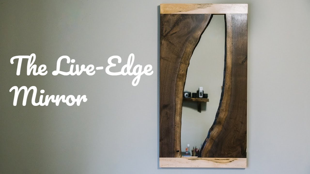 A Live Edge Mirror - Slip-matched Live Edge.