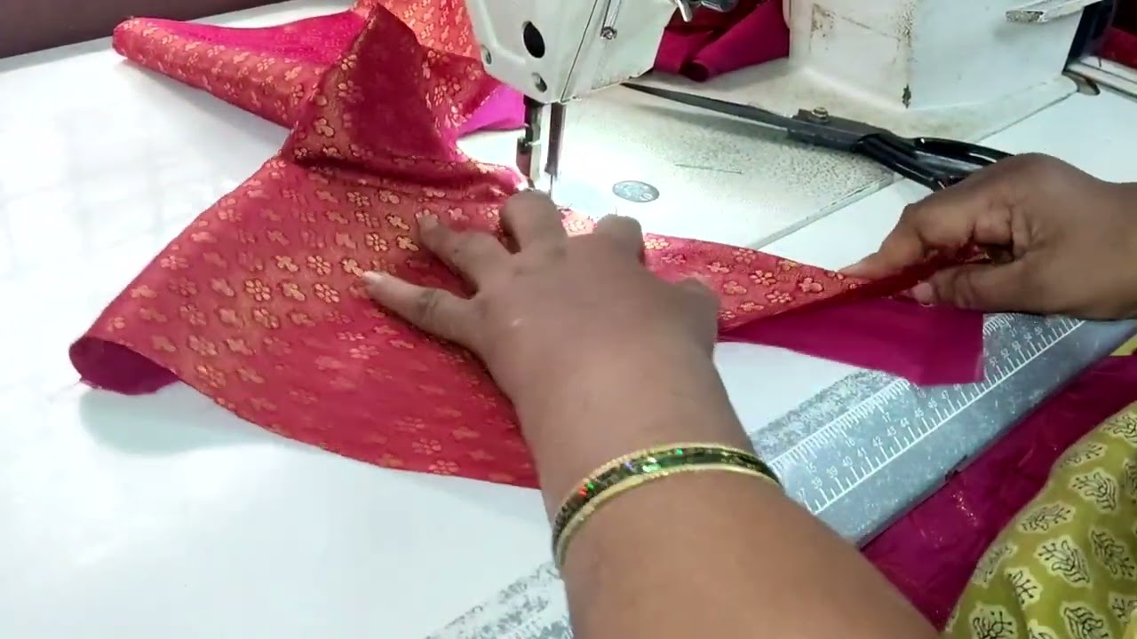 Backneck design&hands design stitching method/బ్యాక్నేక్ డిజైన్&హ్యాండ్స్ డిజైన్ స్టిట్చింగ్ మెథడ్. 