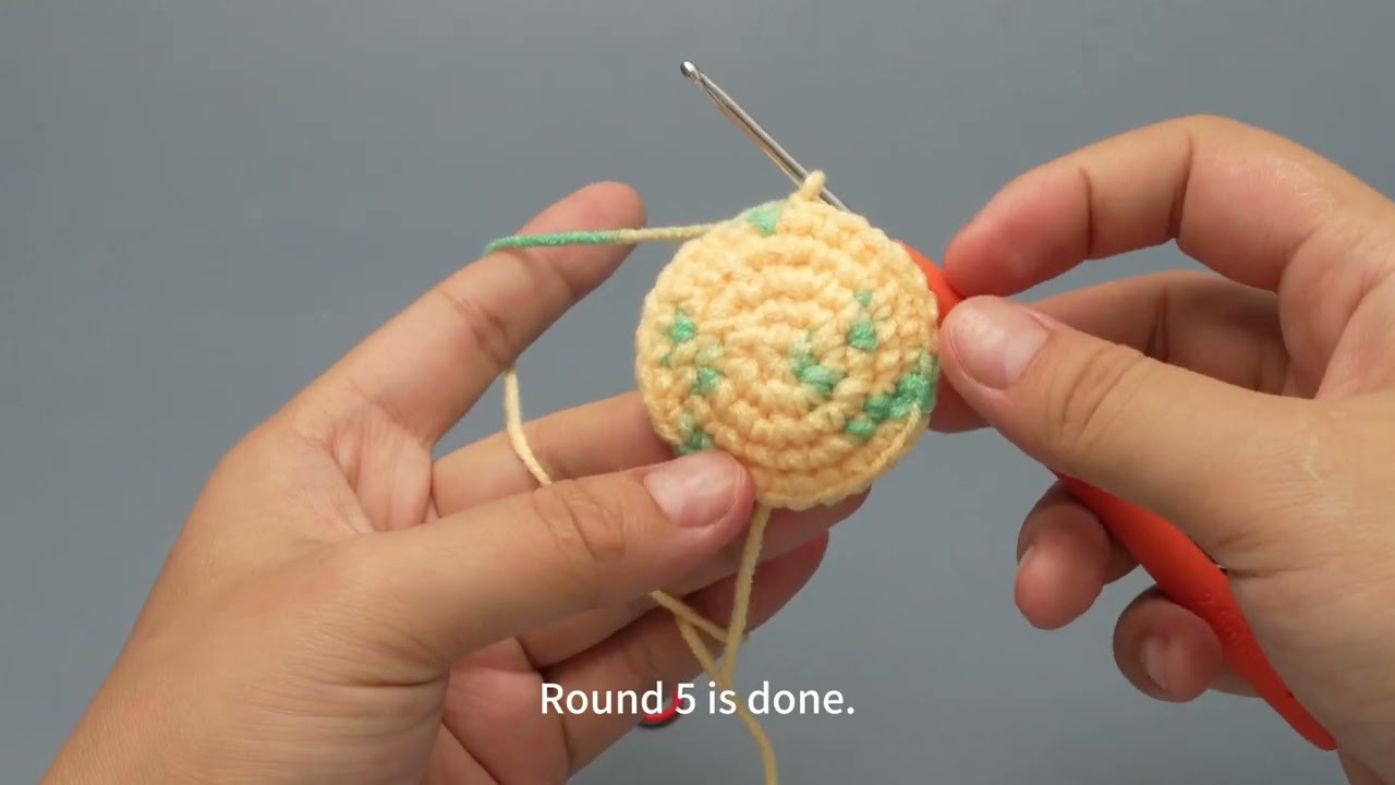 Crochet Big Turtle 2 - Belly Rnds 3-7