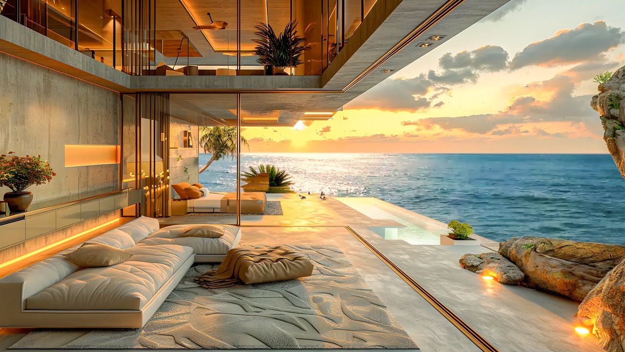 Serene Oceanfront Retreat 🌊 Smooth Bossa Nova Jazz & Gentle Sea Breeze for Ultimate Relaxation
