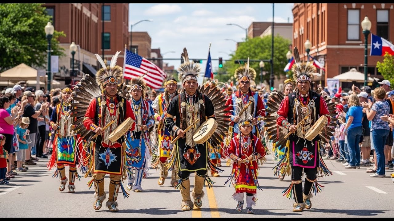 Apache Indian Parade in Texas - Traditional Native American Celebration