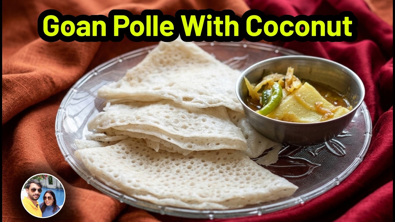 Traditional Goan Polle/Goan Polle with Coconut/Soft Poye/Goan Rice Crepes/EgglessGoan Neer Dosa