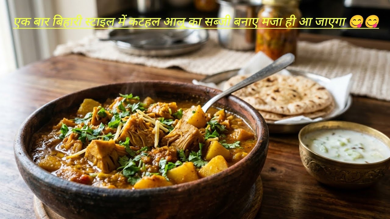 #recipe आलू कटहल की मजेदार सब्जी बिहारी स्टाइल मजा ही आ जाएगा 😋😋।।