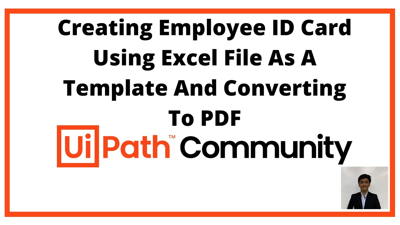 Creating Employee ID Card Using Excel File As A Template And Converting To PDF