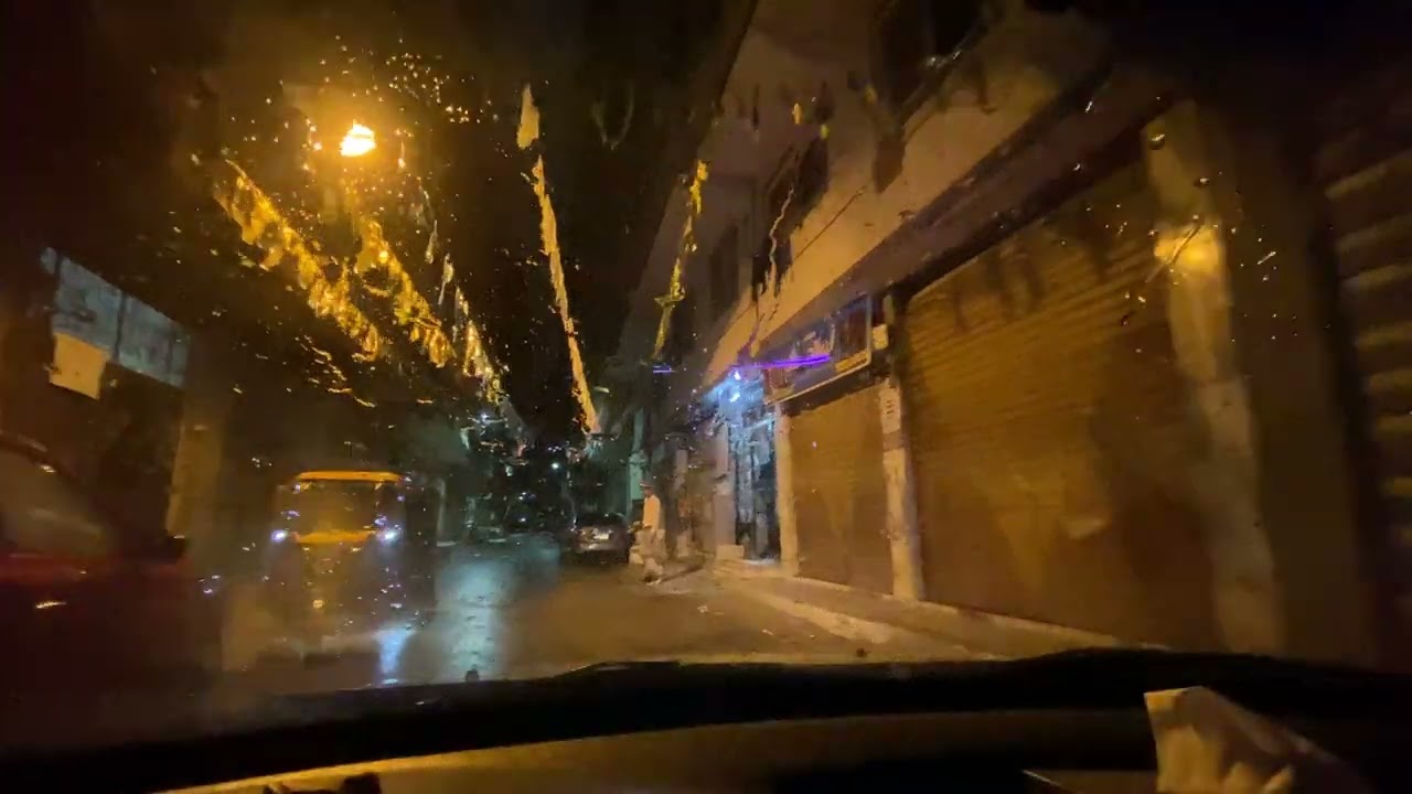 Kaabesh street rainy night | ASMR 