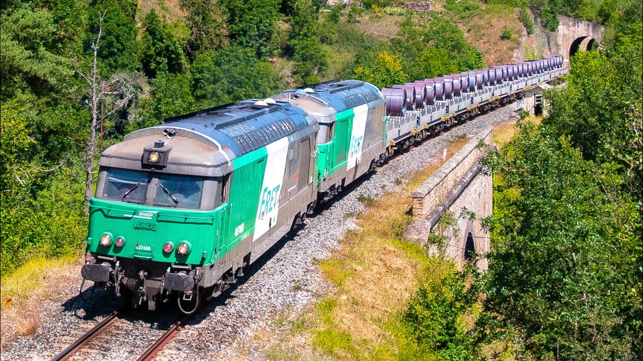 Le train de coils de Saint Chély d'Apcher en BB 67400