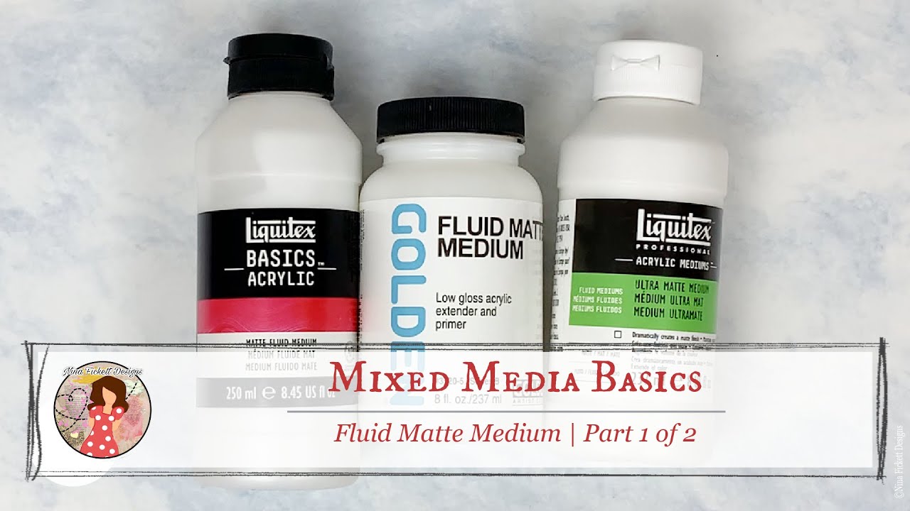 Mixed Media Basics | Fluid Matte Medium as a glue | Part 1 of 2