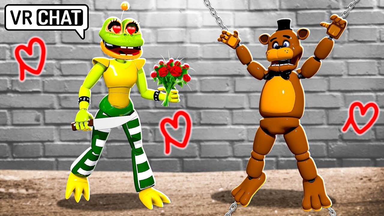 Freddy Fazbear has a CRAZY FAN GIRL?! in VRCHAT