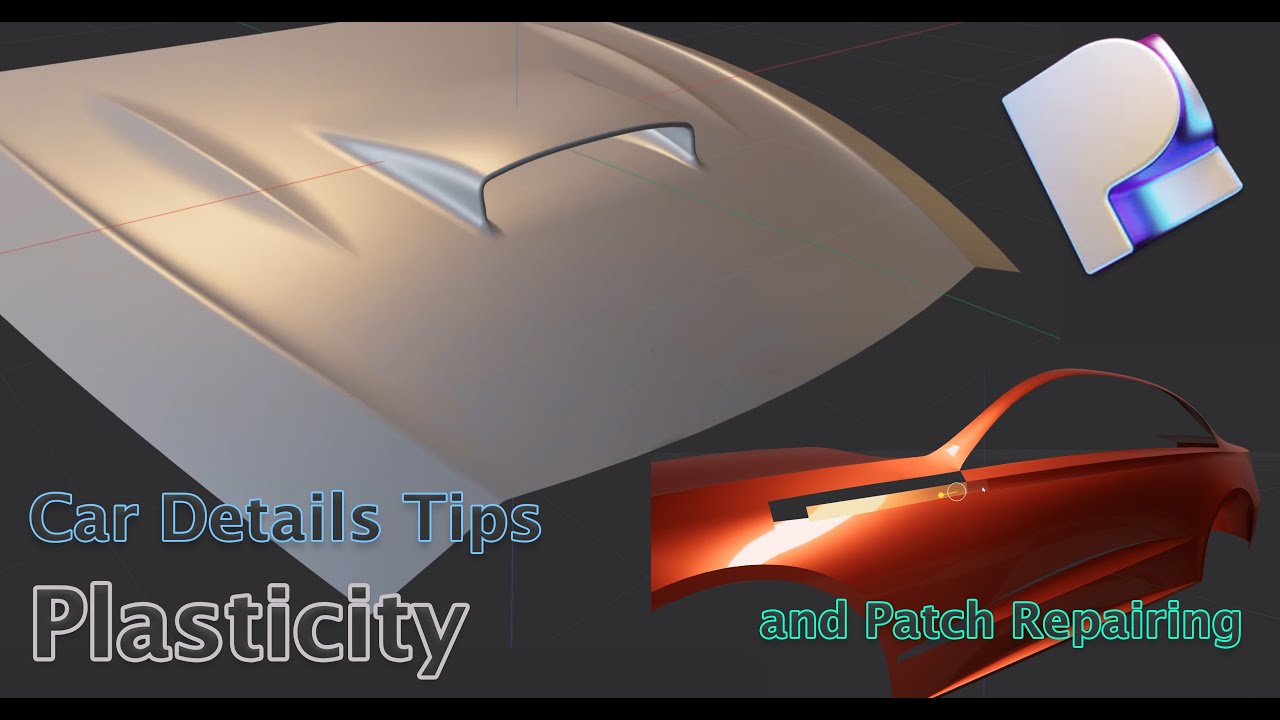 Plasticity 3D Tutorial | Car Details and Patch Optimization Tips | Surface Modeling  (Quicktip22)