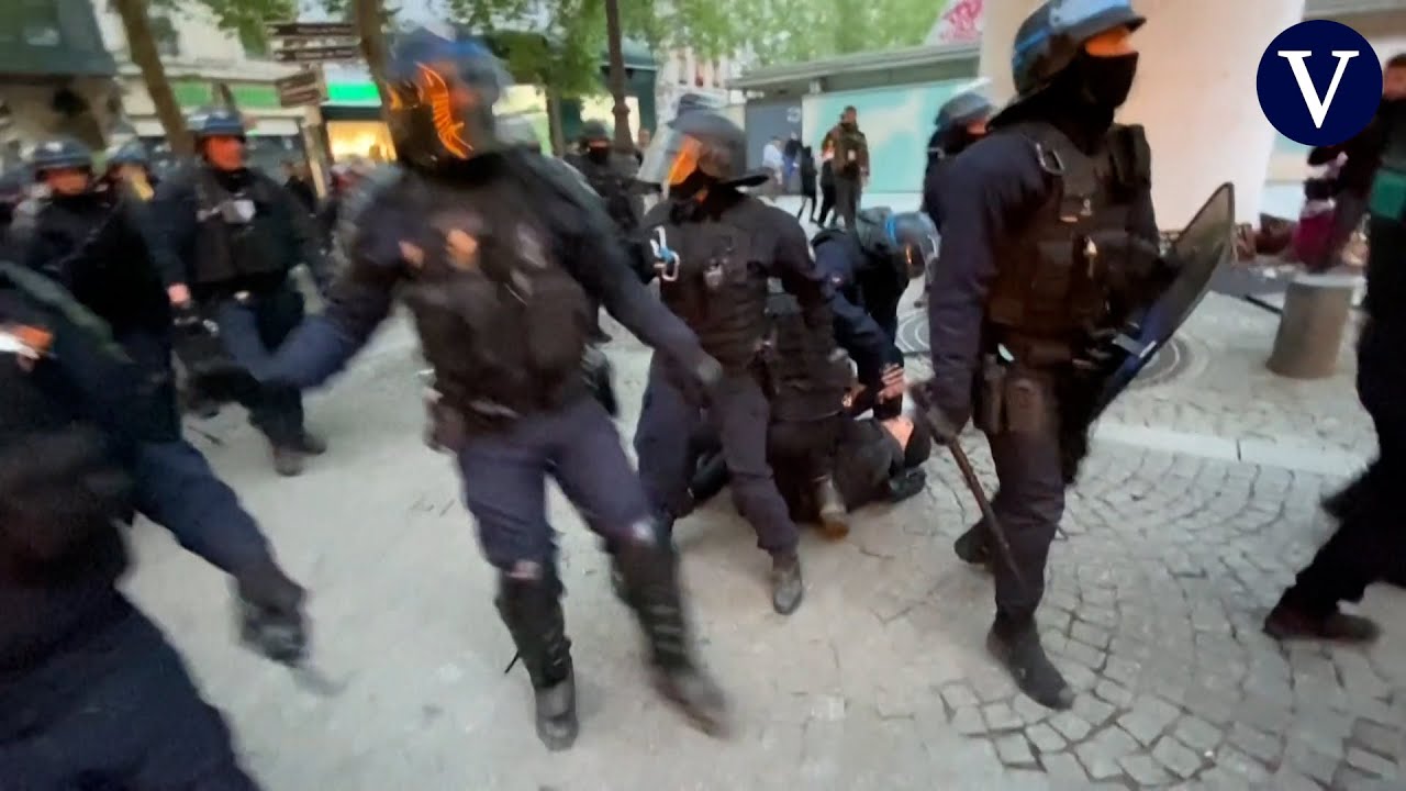 Protestas en París tras la victoria de Macron