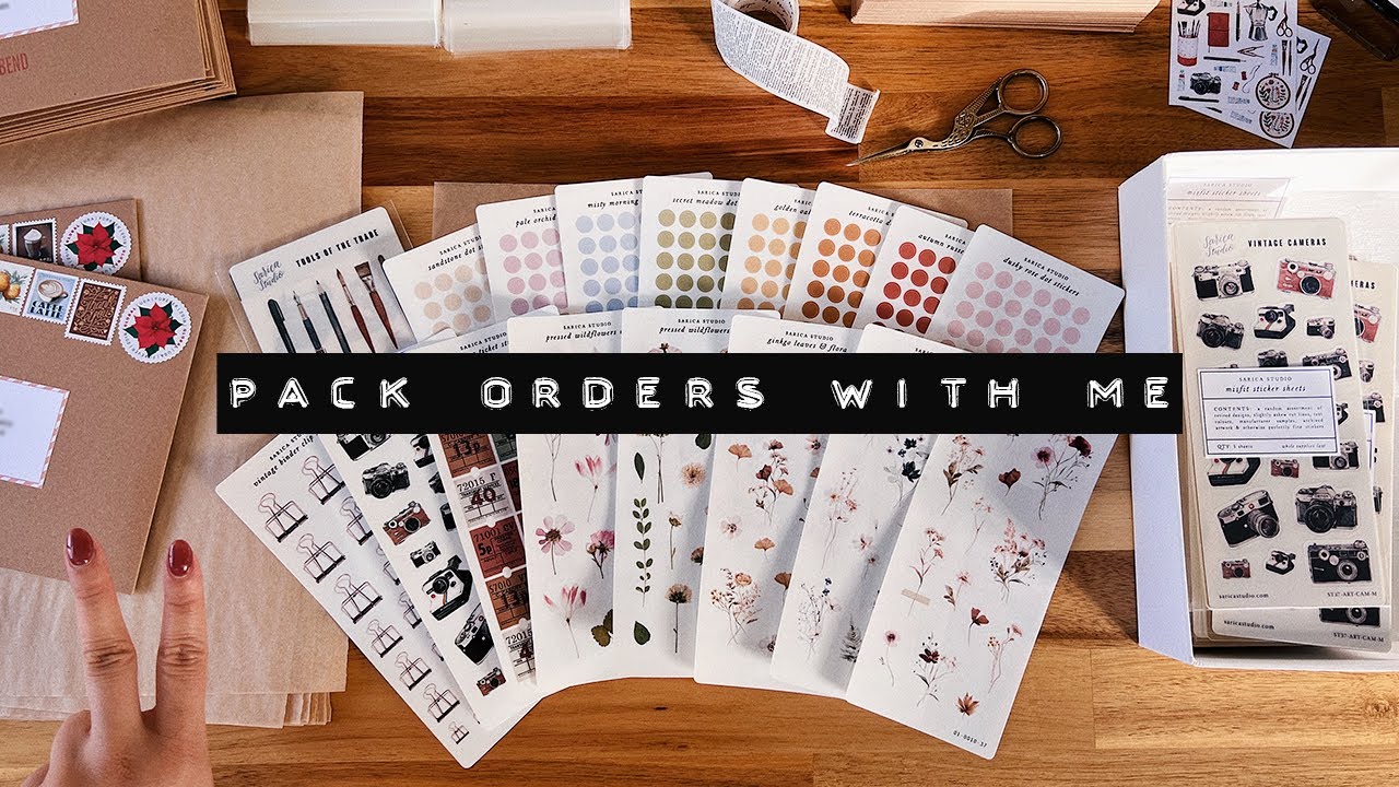 pack orders with me ✷ shop launch/reopening, asmr paper sounds, no mid-roll ads