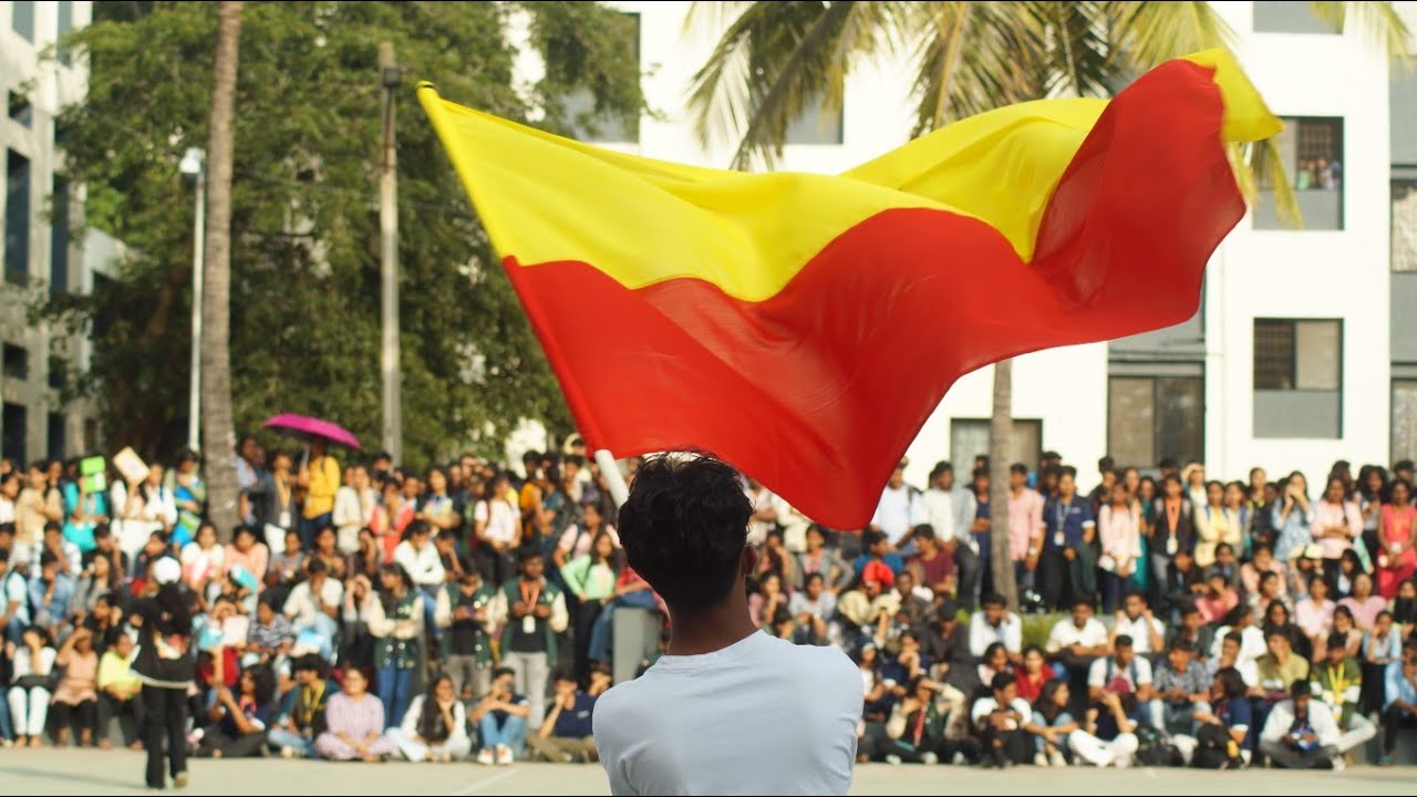 Crazy Flashmob!💥 | NMIT Bengaluru | Kannada Rajyotsava & Ethnic Day | Chiguru Club | kannada song's 