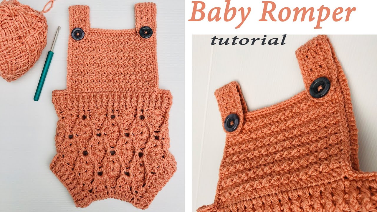 How to crochet baby romper | Gorgeous baby romper pattern | Baby romper tutorial