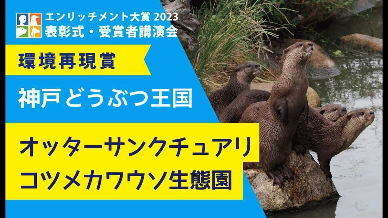 【エンリッチメント大賞2023表彰式・受賞者講演会】環境再現賞 神戸どうぶつ王国　オッターサンクチュアリ コツメカワウソ生態園