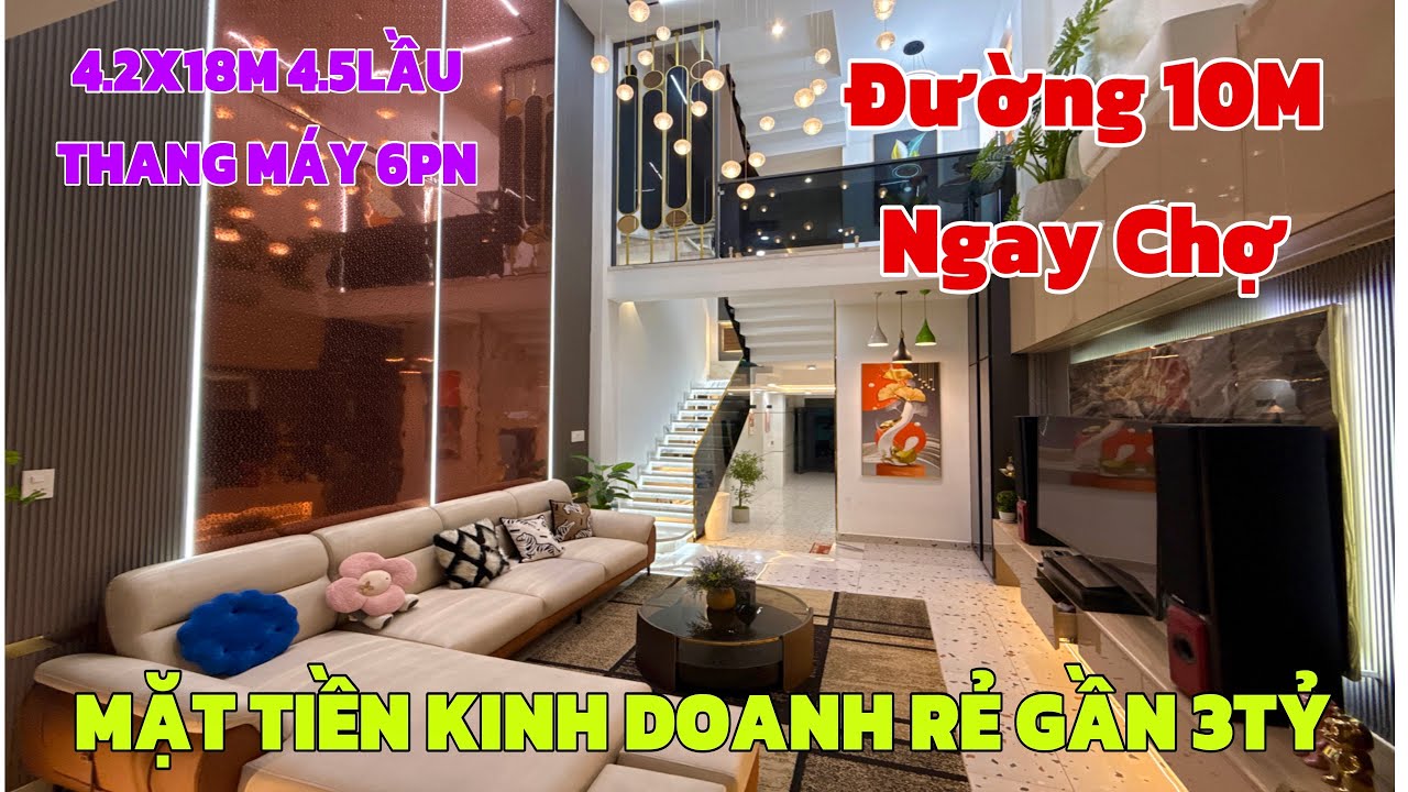 Rẻ gần 2-3 tỷ với căn nhà Mặt Tiền 4.2 x 18m 4.5 lầu Thang Máy 6PN chủ xây ở tâm huyết tại Gò Vấp