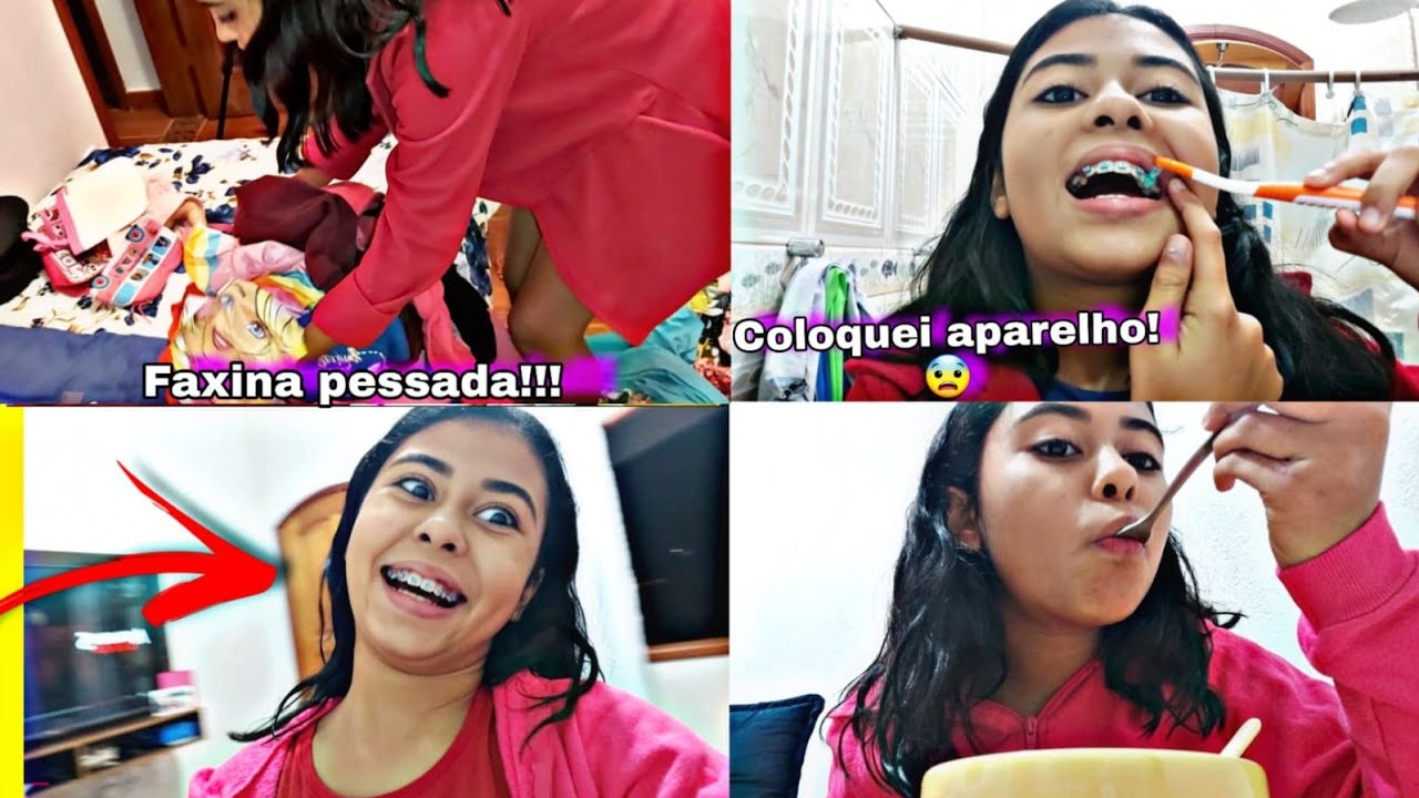 MINHA PRIMEIRA ROTINA COM APARELHO ORTODÔNTICO! CUIDANDO DOS MEUS DENTES ❤️❤️
