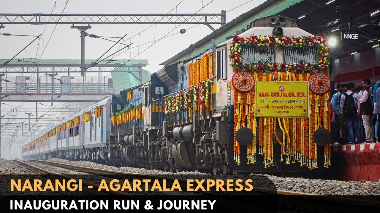 TRIPURA’s NEW TRAIN ! | NARANGI - AGARTALA Inauguration run | Train Journey | NNGE - JID | NFR