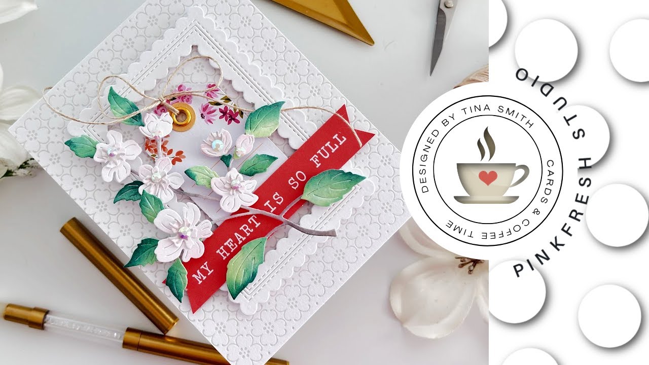Mixing and Matching | Dies, Betterpress & Journaling Bits | A Layered Floral Card | Pinkfresh Studio