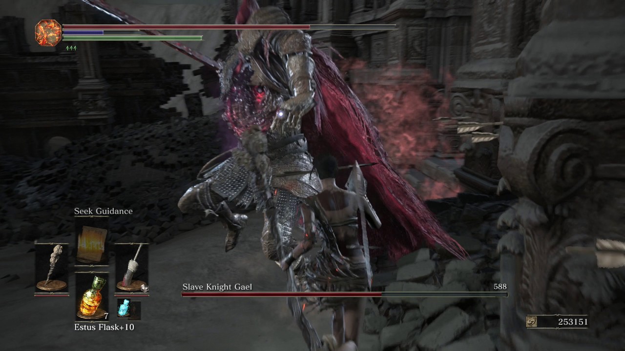 Slave Knight Gael CHEESE melee characters