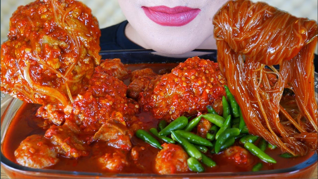 ASMR BAKSO URAT JUMBO SOUN KUAH PEDAS | ASMR MUKBANG INDONESIA