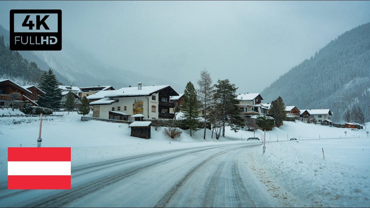 Driving in Heavy Snow Through the Majestic Austrian Alps #2024 #4k