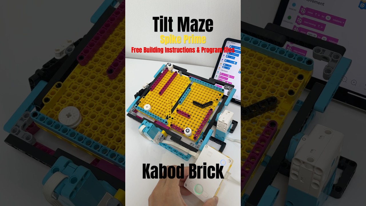 Tilt Maze -Spike Prime(free building instructions & program files) #robot #legoeducation #boardgames